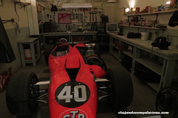 Garagem no Hall of Fame no Indianapolis Motor Speedway