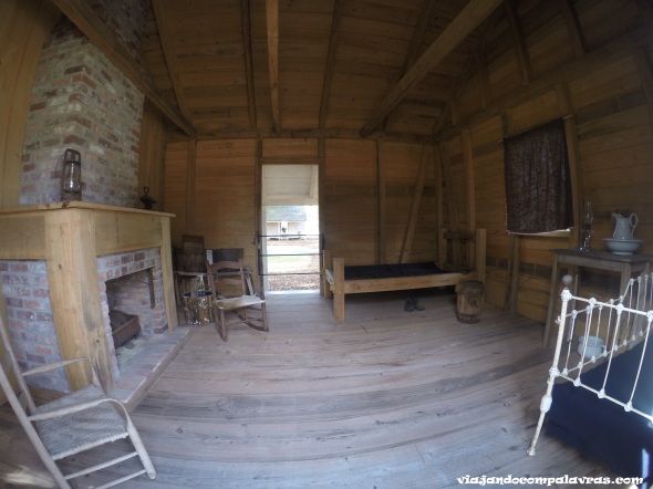 Interior da Slave Cabin Oak Alley Plantation